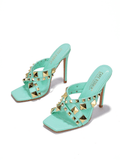 Rubywoo Spike Criss-Cross Strap High Heels