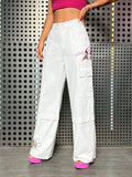 Flap Pocket Side Cargo Jeans Without Belt