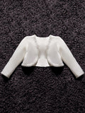 Young Girls' Coat With White Dress Long Sleeve Cape, Autumn And Winter