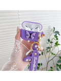 Cute Cartoon Butterfly Design Silicone Airpods Protective Cover With Keychain For AirPods1/2 AirPods Pro