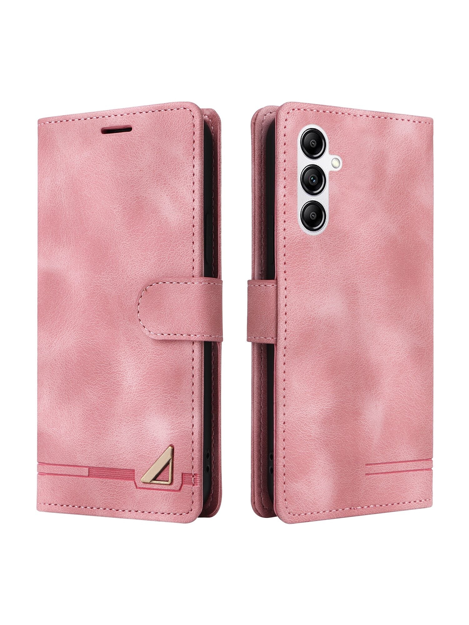One Pink Business Use Pu 6th Generation Wallet Style Phone Case With Card Slot, Magnetic Closure Flip Cover
