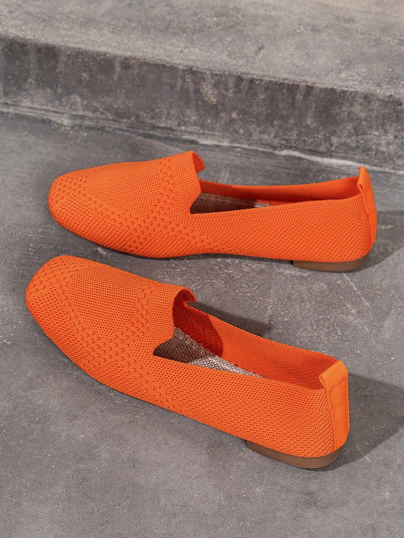Women's Flat Shoes, Knitted Shoes, Fashionable Slip-ons
