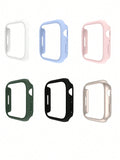 6pcs Hollow Out Protective Case Compatible With Apple Watch 38/40/41/42/44/45mm