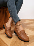 Women's Stylish Outdoor Spring & Autumn Elegant Brown Loafers