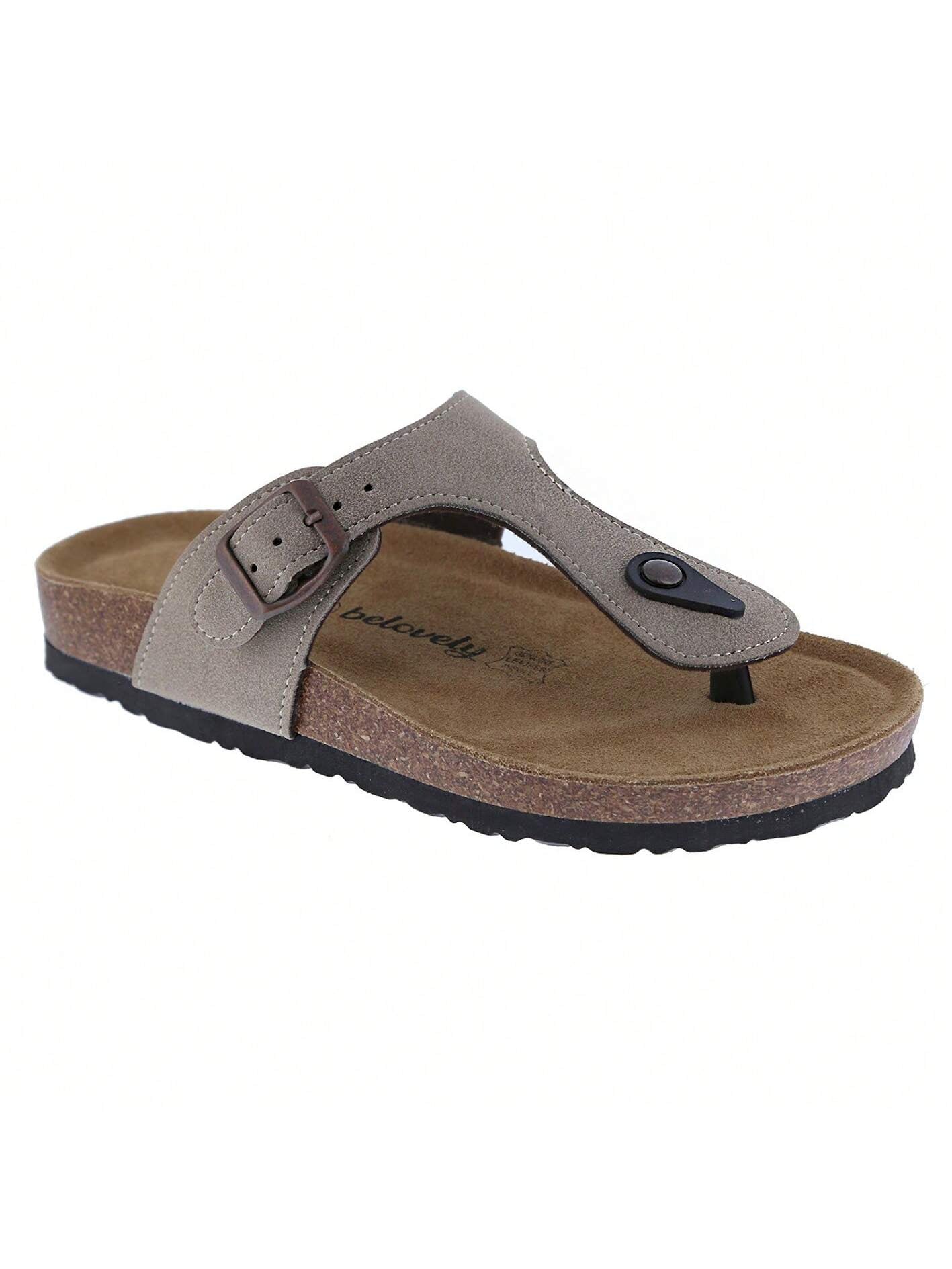 BELOVELY【Summer-21】Women's Footbed Slides Arch Support Footbed Slide Thong Sandals