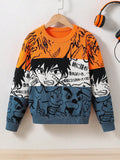 Tween Boy Cartoon Graphic Sweater
