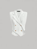 Double Breasted Vest Blazer
