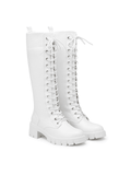 Women's 953 Lace Platform Knee High Boots with Comfort Chunky Heel