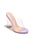 Fusion-SC Round Toe Sleek Clear Block Heels