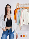 BIZwear Solid Notch Neck Blazer Workwear