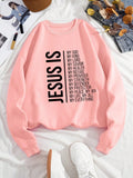 Slogan Graphic Thermal Lined Sweatshirt