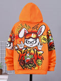 Tween Boy Cartoon Graphic Hoodie