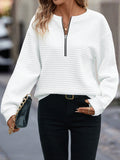 Half Zip Drop Shoulder Sweatshirt