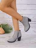 Women's Black Faux Suede Chelsea Boots, Pointed Toe, High Heel, Side Zipper, Ankle Length