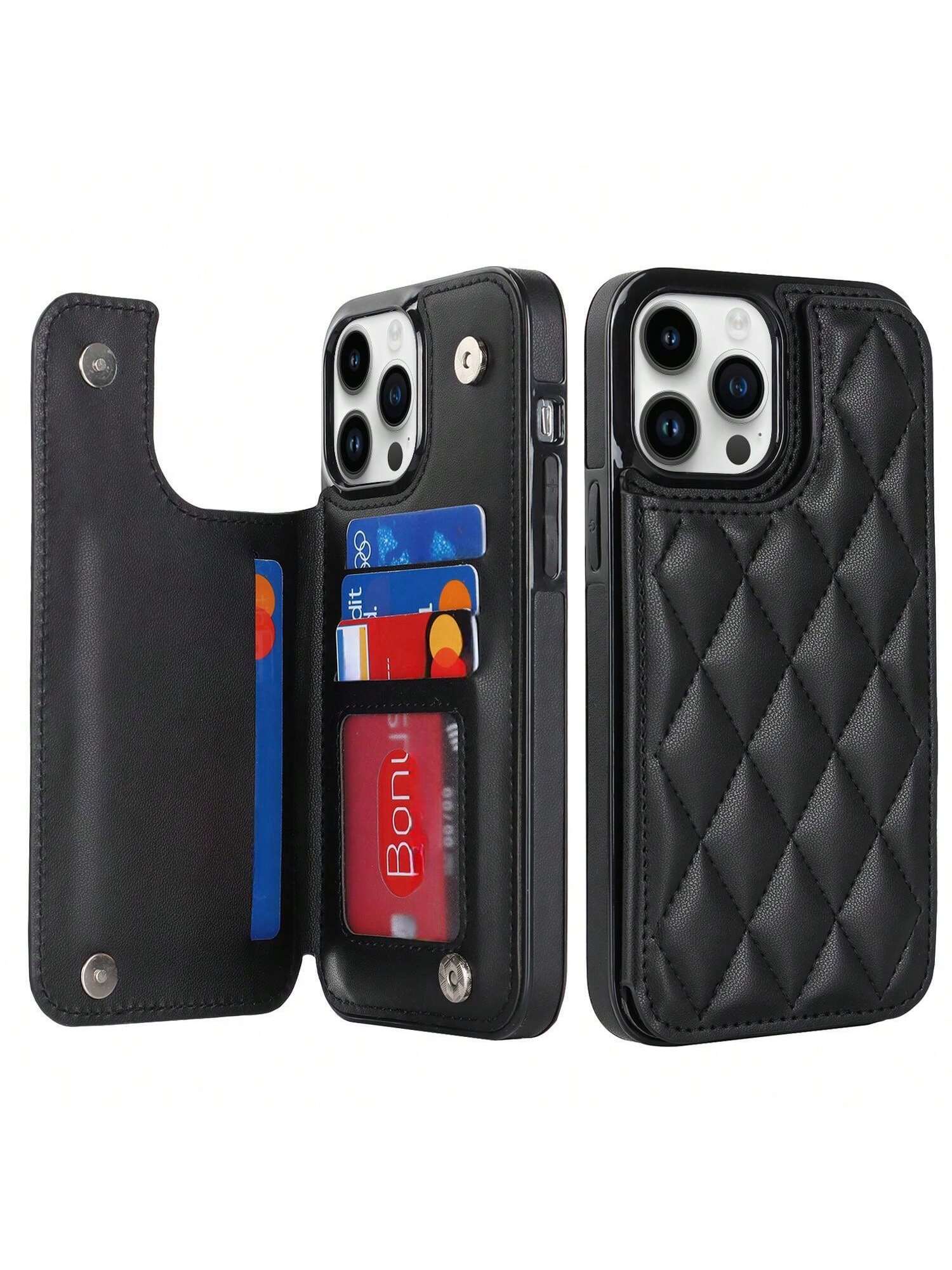 Luxury Leather Flip Wallet Phone Case With Card Holder Compatible With Iphone 15 Pro Max 14 Plus Pro 13 Pro Max 13 Pro 12 Mini 11 IPhone 7 8 Plus SE2 SE3 Xs Max Xr