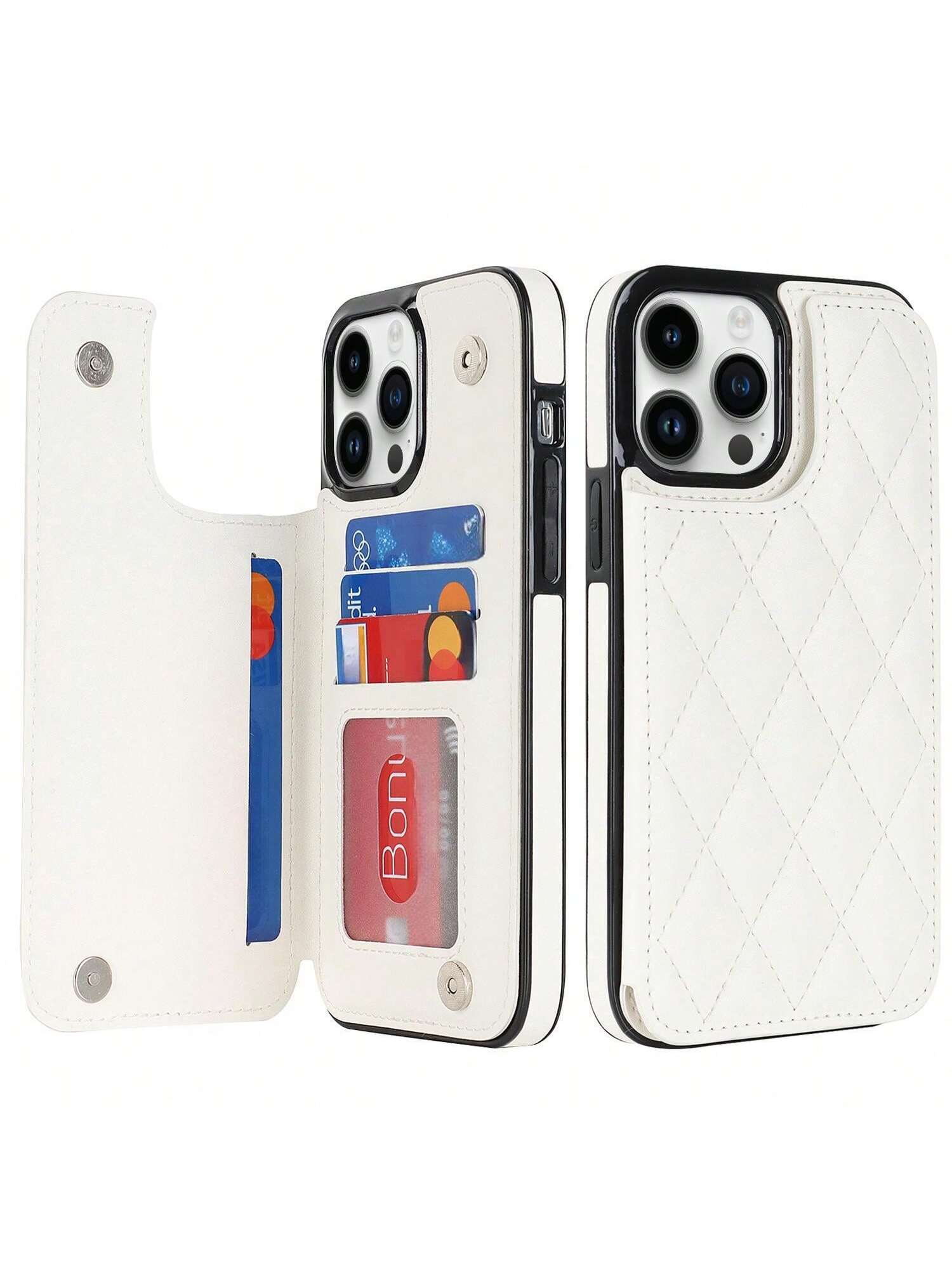 Luxury Leather Flip Wallet Phone Case With Card Holder Compatible With Iphone 15 Pro Max 14 Plus Pro 13 Pro Max 13 Pro 12 Mini 11 IPhone 7 8 Plus SE2 SE3 Xs Max Xr