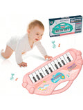 1pc Kids' Abs Material Electronic Piano With 13 Keys, 2 Modes & Piano Game, Interesting Musical Enlightenment Early Education Mini Instrument, Suitable For Children's Beginner Music Entry Gifts Needs 2pcs 5th Battery (not Included)