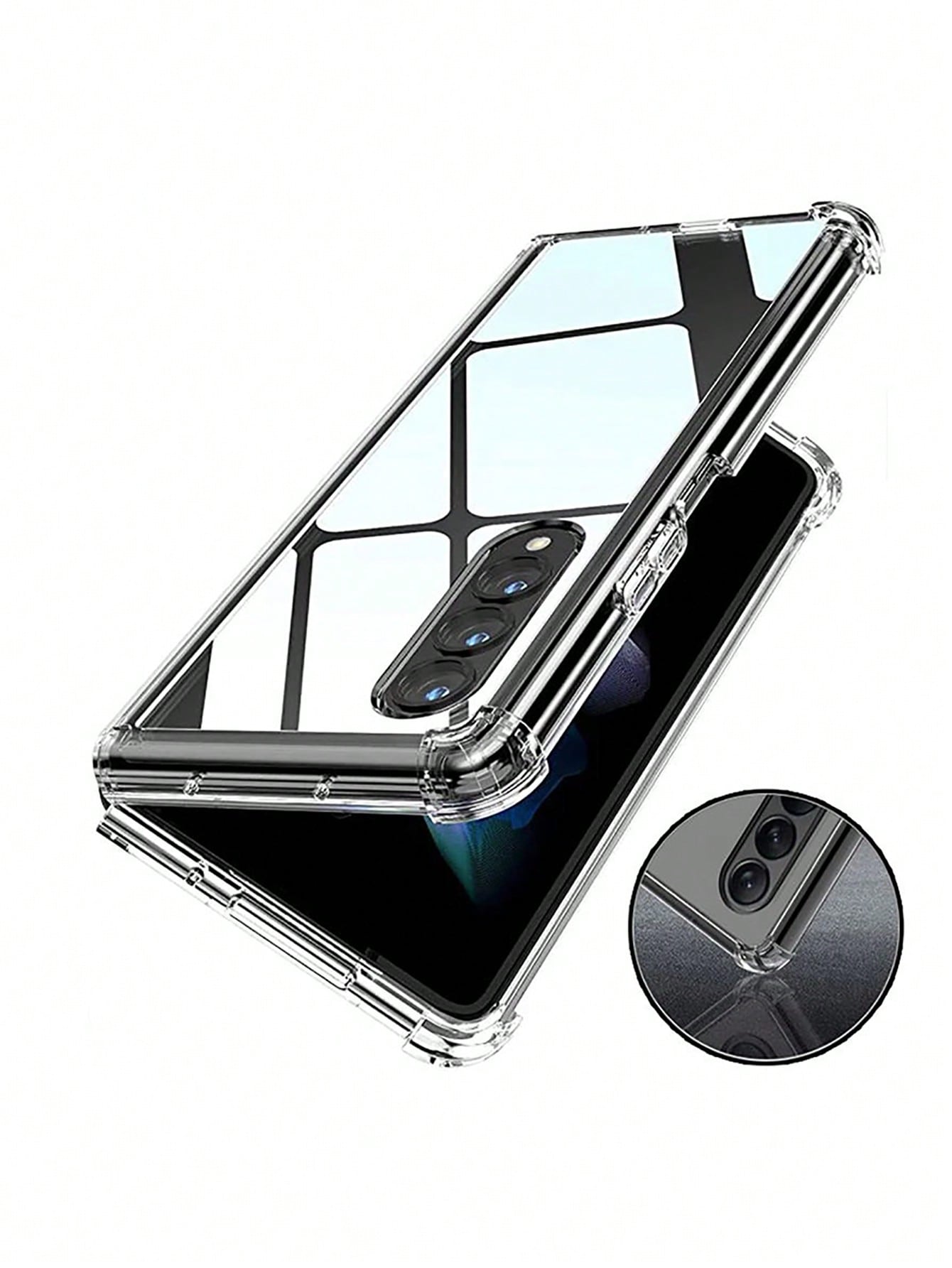 Compatible With Samsung Galaxy Z Fold 5 4 3 Hard Slim Clear Case Casing Cover Transparent Shockproof Full Coverage