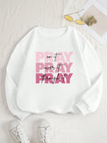 Letter Graphic Thermal Lined Sweatshirt