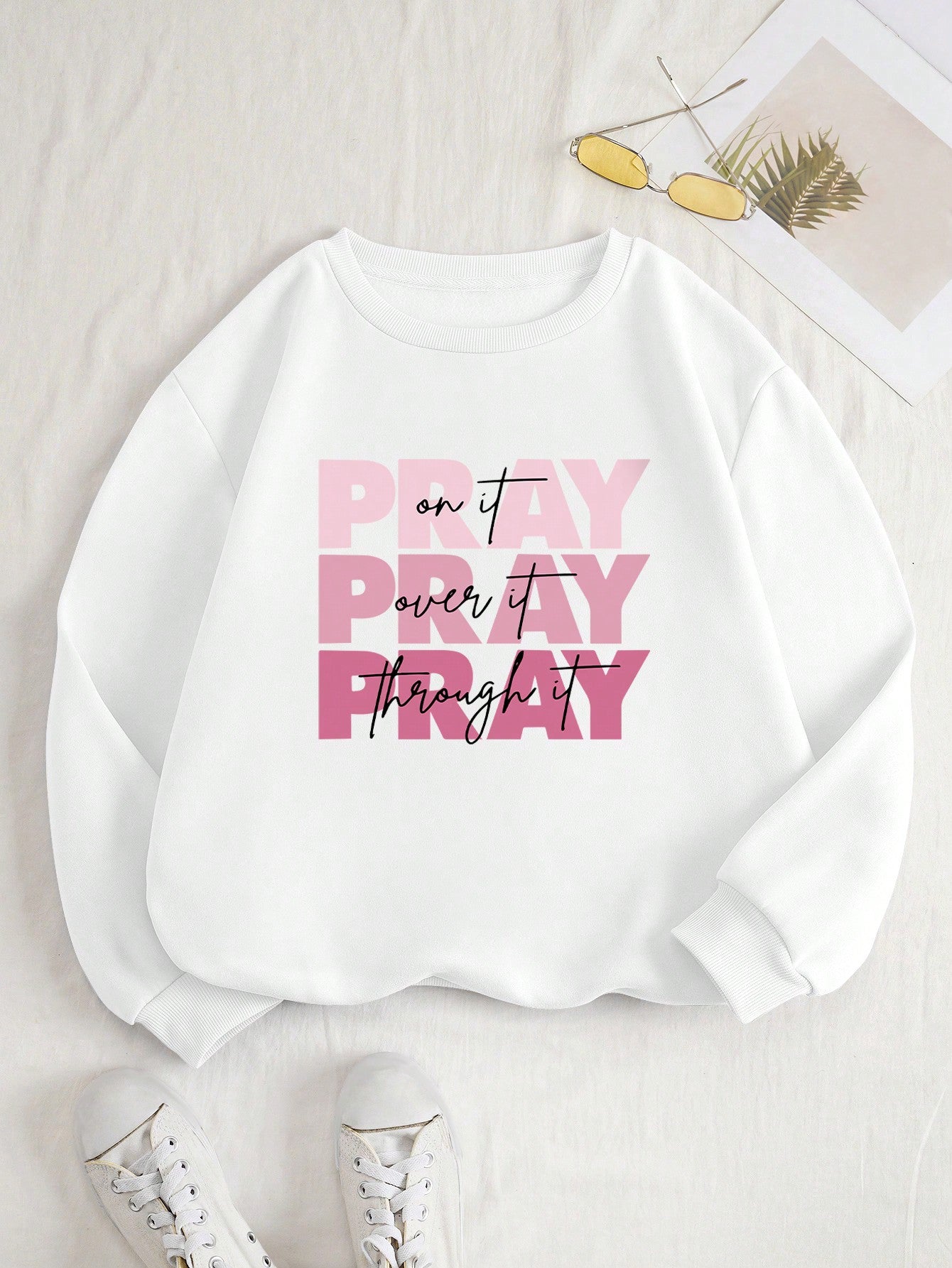 Letter Graphic Thermal Lined Sweatshirt