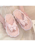 Women's Flip Flops With Sweet Bow, Non-Slip Soft Soles For Outdoor And Casual Wear