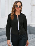 Solid Zip Up Jacket