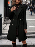 Lapel Neck Double Breasted Overcoat