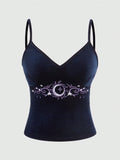 Sun & Moon Embroidery Cami Top