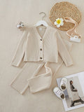Kids Young Girl Texture Autumn/Winter Short Top & Sweater