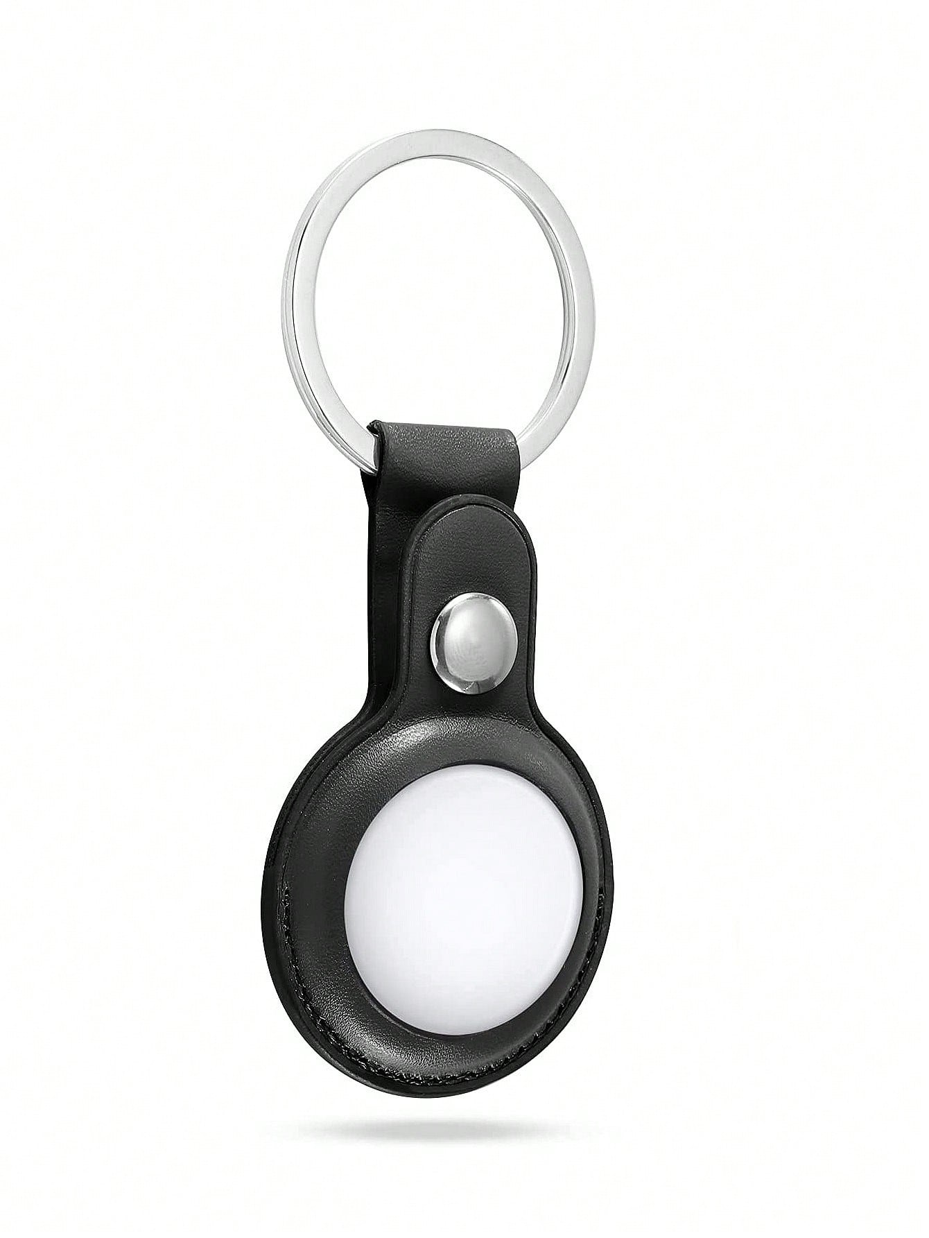 Compatible with Apple Airtag Holder, PU leather Airtag Keychain Case cover, 360° Sturdy Protection Airtag Keychain Holder, Air Tag Key Chain