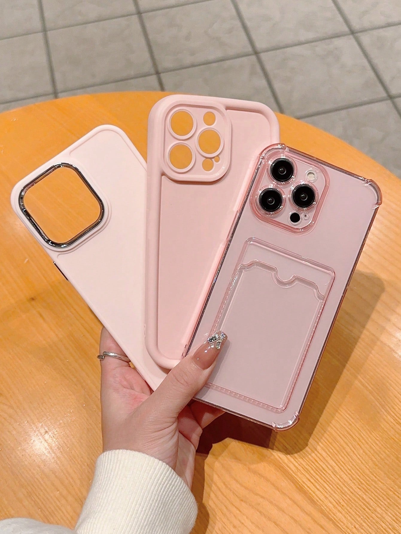 Pink 3pcs/Set Mobile Phone Protective Case