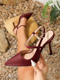 New Arrival Pointed Toe Stiletto Heels With Hollow Out Design For Autumn/winter