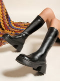 Ladies' Fashionable Simple High-knee Boots