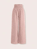 Elastic Waist Polka Dot Pants