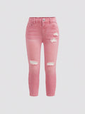 Young Girl Ripped Jeans