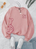 Cartoon Graphic Thermal Lined Sweatshirt