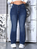 Plus Size Solid Color Jeans