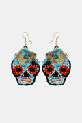 Copper Beaded Detail Dangle Earrings