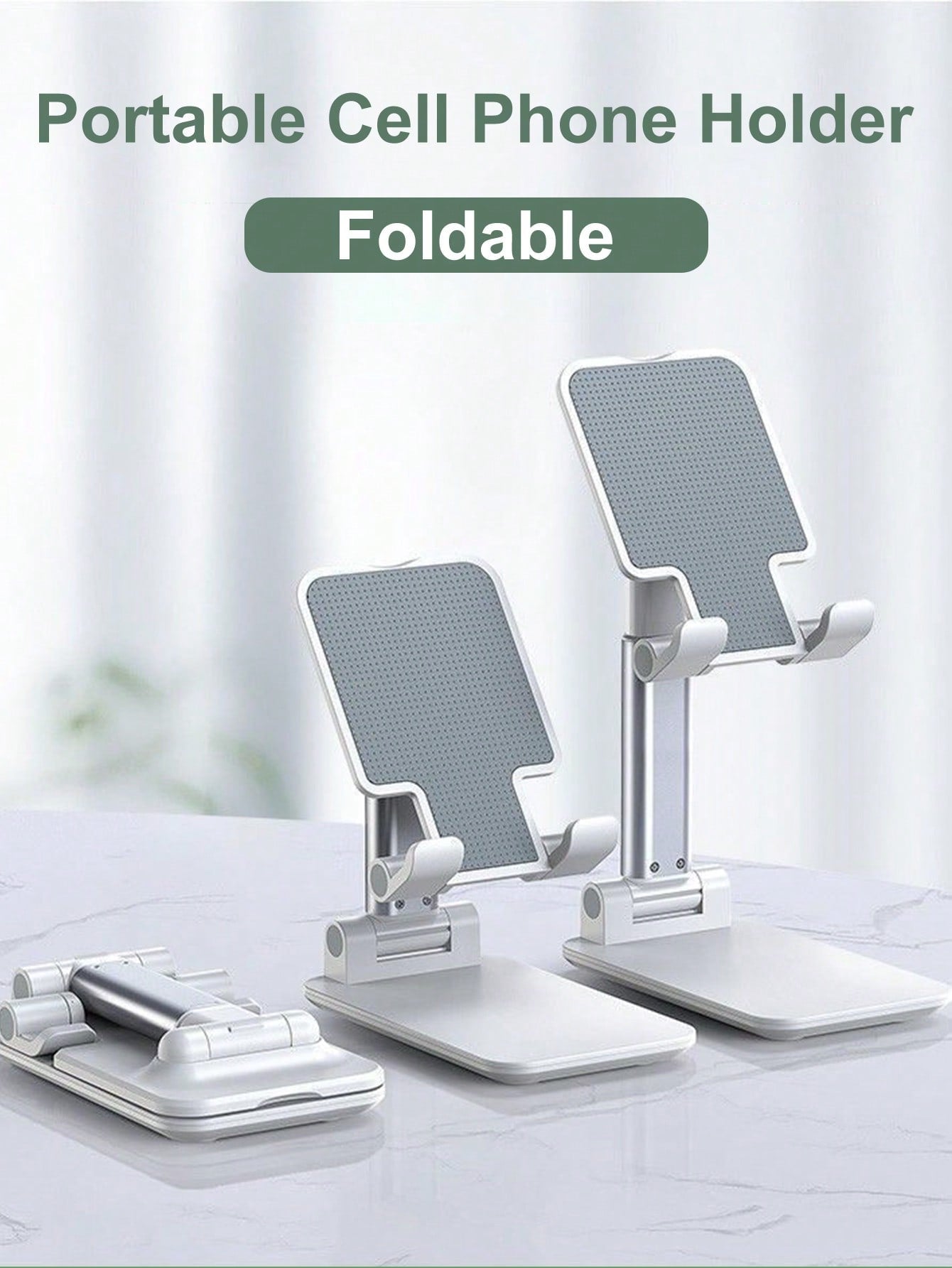Rotatable Cell Phone Stand,Dual Folding Cell Phone Stand, Fully Adjustable Foldable Desktop Phone Holder Cradle Dock Compatible with iPhone15 iPhone15pro iPhone15promax  iPhone14, iPhone13 Mini, iPhone13, iPhone13Pro Max, iPhone 12 Mini, 12, 12 Pro, 12 Pr