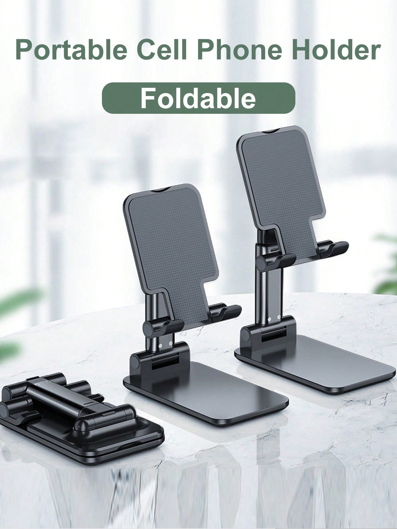 Rotatable Cell Phone Stand,Dual Folding Cell Phone Stand, Fully Adjustable Foldable Desktop Phone Holder Cradle Dock Compatible with iPhone15 iPhone15pro iPhone15promax  iPhone14, iPhone13 Mini, iPhone13, iPhone13Pro Max, iPhone 12 Mini, 12, 12 Pro, 12 Pr