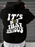 Men's Fleece Hoodie With Slogan Print