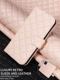Plaid Card Slot Anti-Drop PU Flip Phone Case, Compatible With Apple/Samsung/Xiaomi/Redmi/Oppo/Huawei
