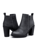 Women's 9675 Platform Ankle Boots Fashion Chelsea Chunky Block Heel Booties