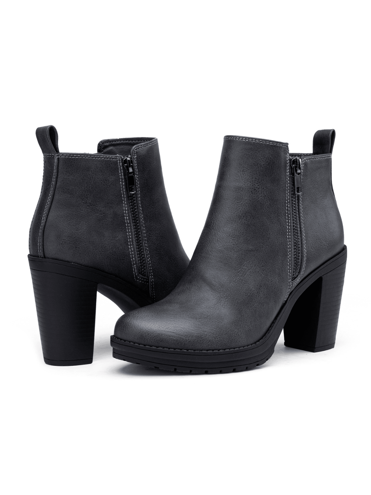 Women's 9675 Platform Ankle Boots Fashion Chelsea Chunky Block Heel Booties