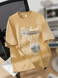 Tween Boy Cartoon Pattern Short Sleeve Round Neck T-Shirt, Suitable For Summer