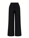 Plus Size Striped Suit Pants