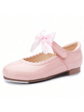 Lace Up Leather Tap Shoes Dance For Girls Little Kid Big Kid
