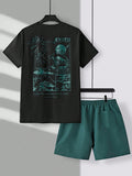Men's Plus Size Knitting Casual Two Piece Set