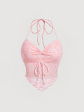 X Jessie Women's Jacquard Halterneck Top