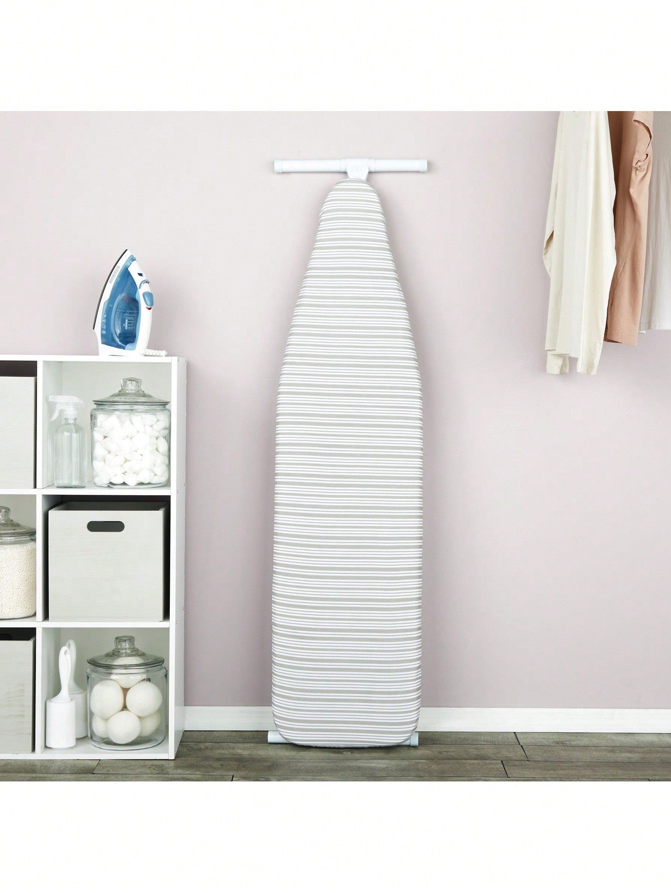 Juvale Ironing Board Cover And Pad Standard Size, Heavy Duty, Gray Stripe Pattern (15 X 54 In)